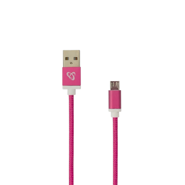 SBOX Kábel, CABLE USB A Male -> MICRO USB Male 1.5 m Pink