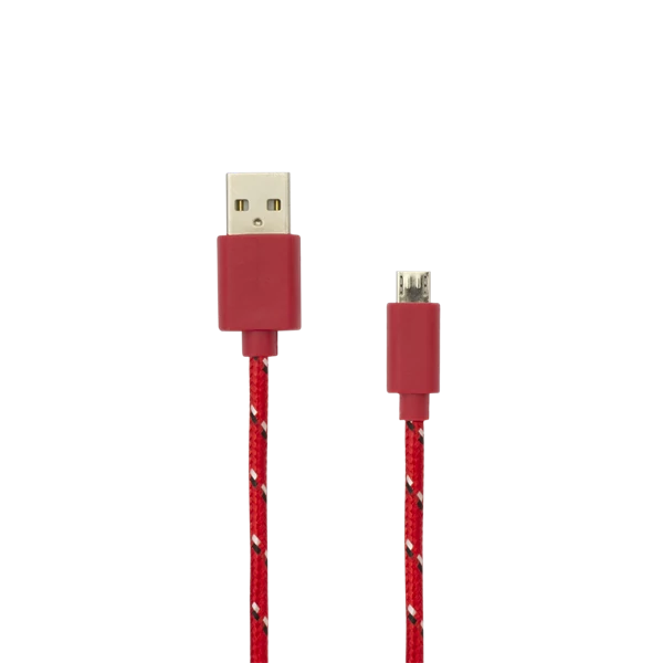 SBOX Kábel, CABLE USB A Male -> MICRO USB Male 1 m Red