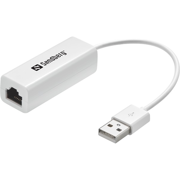 SANDBERG USB-adapter, USB to Network Converter, Fehér