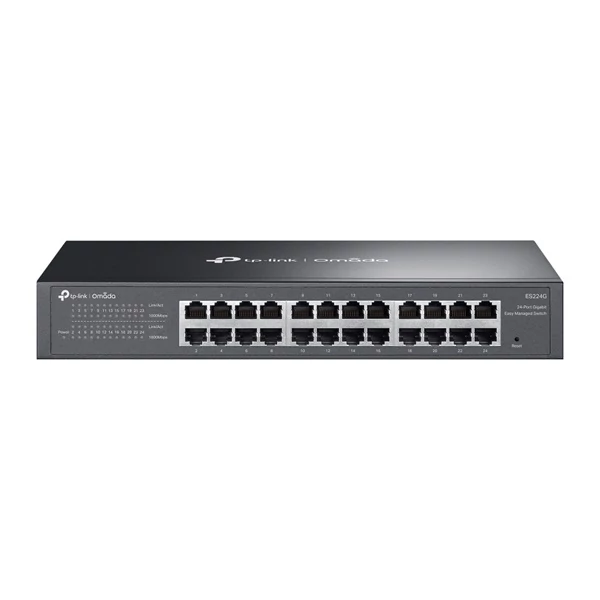 TP-LINK Switch 24x1000Mbps Fémházas Easy Smart (Omada), ES224G