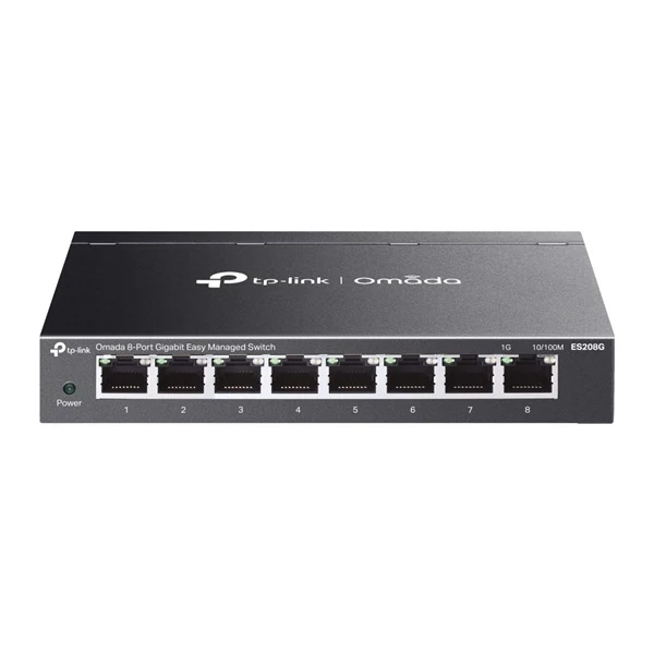 TP-LINK Switch 8x1000Mbps Fémházas Easy Smart (Omada), ES208G