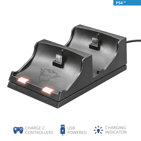 TRUST Duo dokkoló PS4-hez 21681 (GXT 235 Duo Charging Dock for PS4)