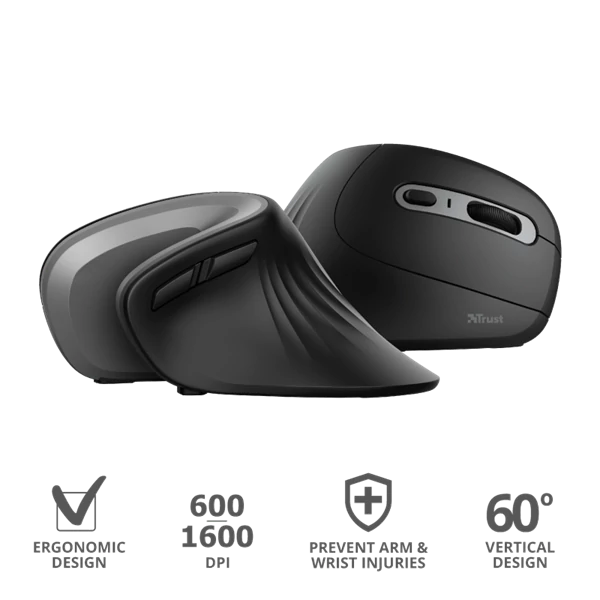 TRUST Ergonomikus vezeték nélküli egér 23507 (Verro Ergonomic Wireless Mouse)