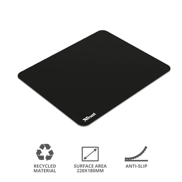 TRUST Környezetbarát egéralátét 21051 (Eco-friendly Mouse Pad - black)