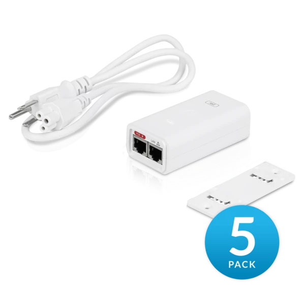 UBiQUiTi POE Adapter 2x1000Mbps, 24VDC @ 0.5A - POE-24-12W-5P (5db/csomag)