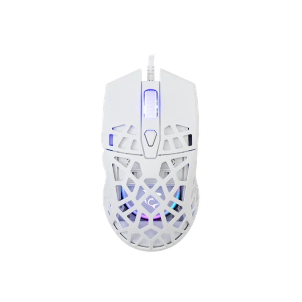 WHITE SHARK GM-5018W CARADOC-B 7D / 7200 dpi fehér RGB gamer egér