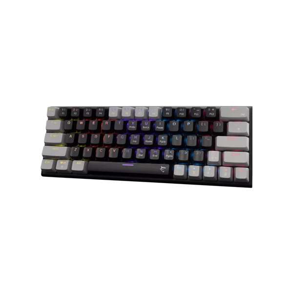 WHITE SHARK WAKIZASHI-2/B-G/R-HU, GK-002113V2/B-G/R-HU fekete/szürke magyar, mechanikus gamer billentyűzet, piros kapcs.