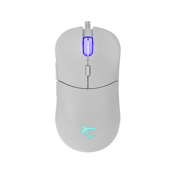 WHITE SHARK BAGDEMAGUS-W, GM-5010W gamer egér, 6D, fehér, 7200 dpi, RGB