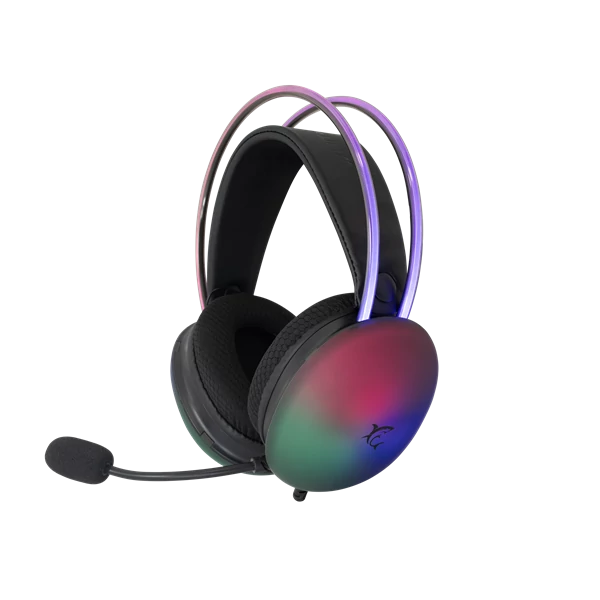 WHITE SHARK FIREFLY-B, GH-2342-B gamer fejhallgató, fekete/RGB, (3.5 Jack)