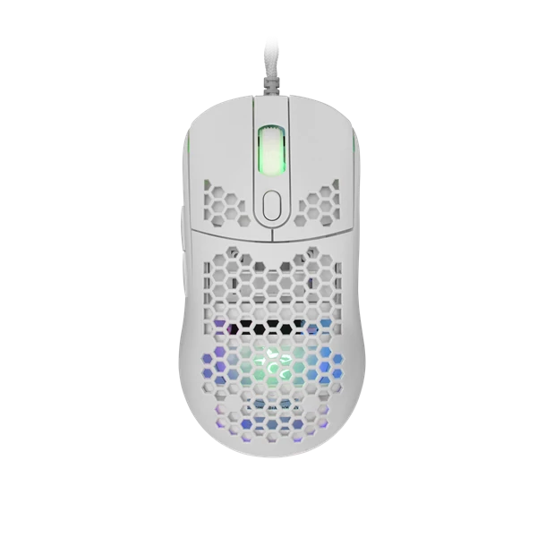 WHITE SHARK GM-5007W GALAHAD gamer egér, fehér, 6400 dpi
