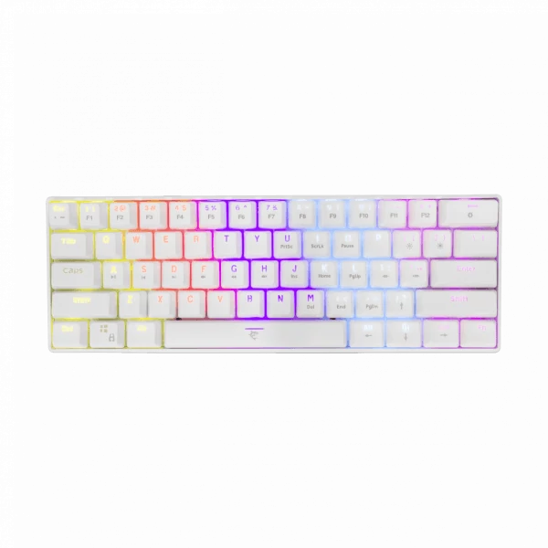 WHITE SHARK SHINOBI mechanikus (blue switch) gamer billentyűzet, fehér (magyar)