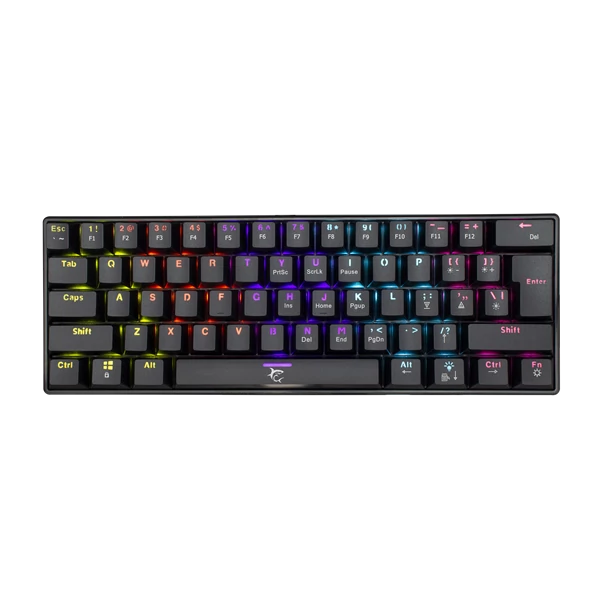 WHITE SHARK SHINOBI mechanikus (blue switch) gamer billentyűzet, fekete (angol)