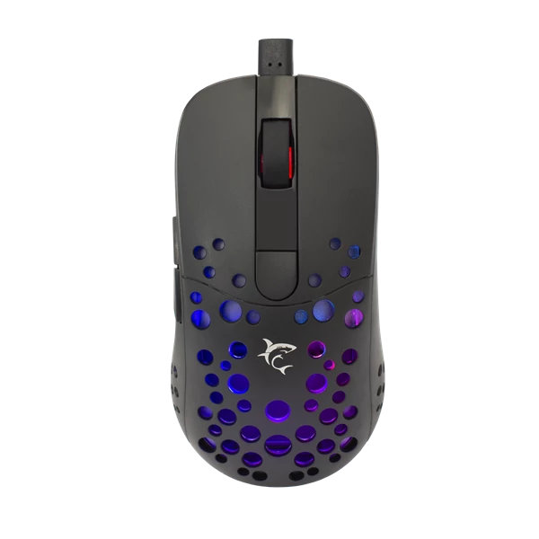 WHITE SHARK TRISTAN GM-9004 gamer egér, 7D, fekete, 12000 dpi, RGB