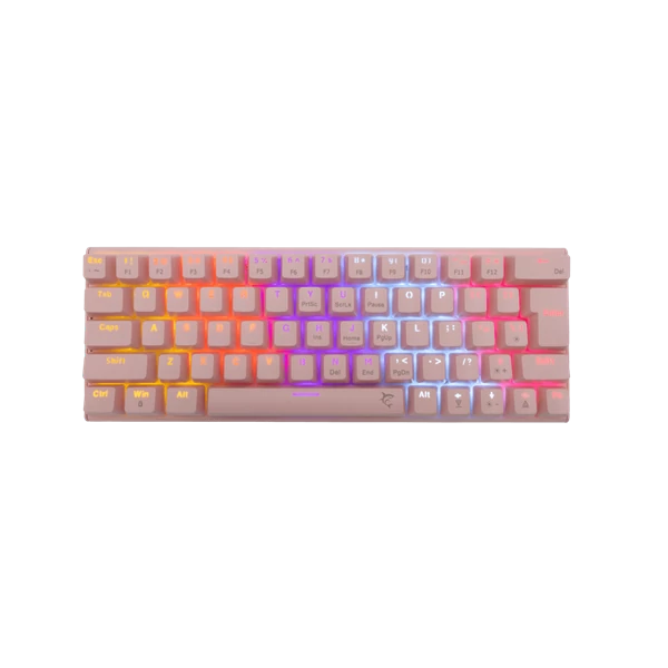 WHITE SHARK W029928 WAKIZASHI-P/BL-US pink mechanikus gamer billentyűzet, kék kapcs. (angol)