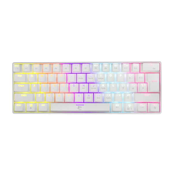 WHITE SHARK WS GK-2022W/BR-US SHINOBI Billentyűzet (fehér/szivárvány) (angol)