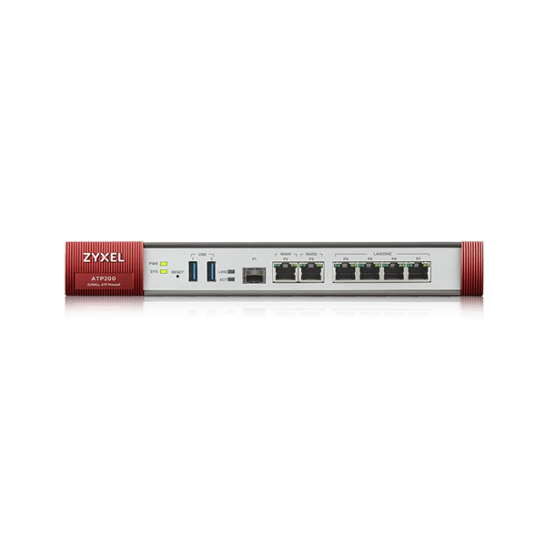 ZYXEL Tűzfal  4xLAN/DMZ (1000Mbps) + 2xWAN + 1xSFP Rackes + 1év UTM Bundle, ATP200-EU0102F